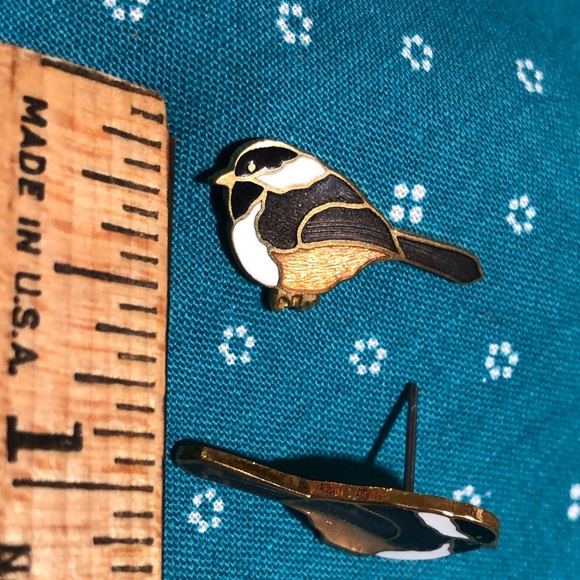 NWT 22k gold plated stud goldfinch pierced earrings - Picture 6 of 12